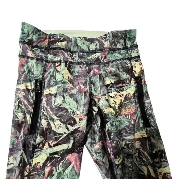 Lululemon Inspire Tight II Full-on Luxtreme Size 4 Mesh Iridescent Naval Blue - Picture 3 of 5